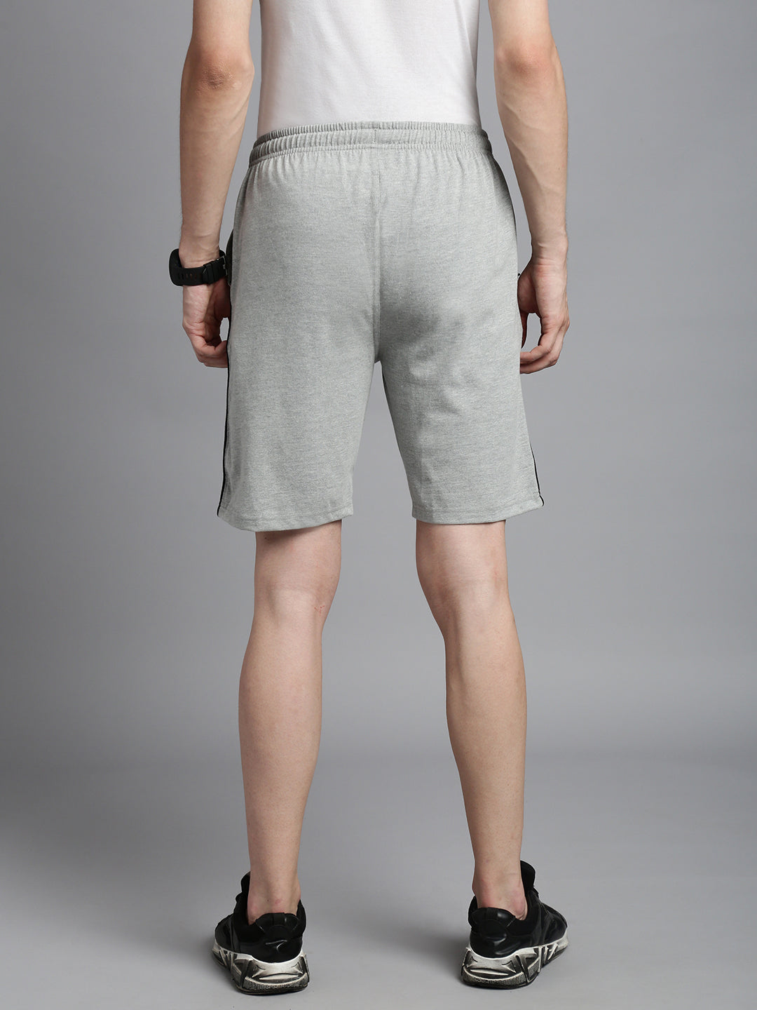 Prisma | Bermudas Zip-Grey Melange Athleisure