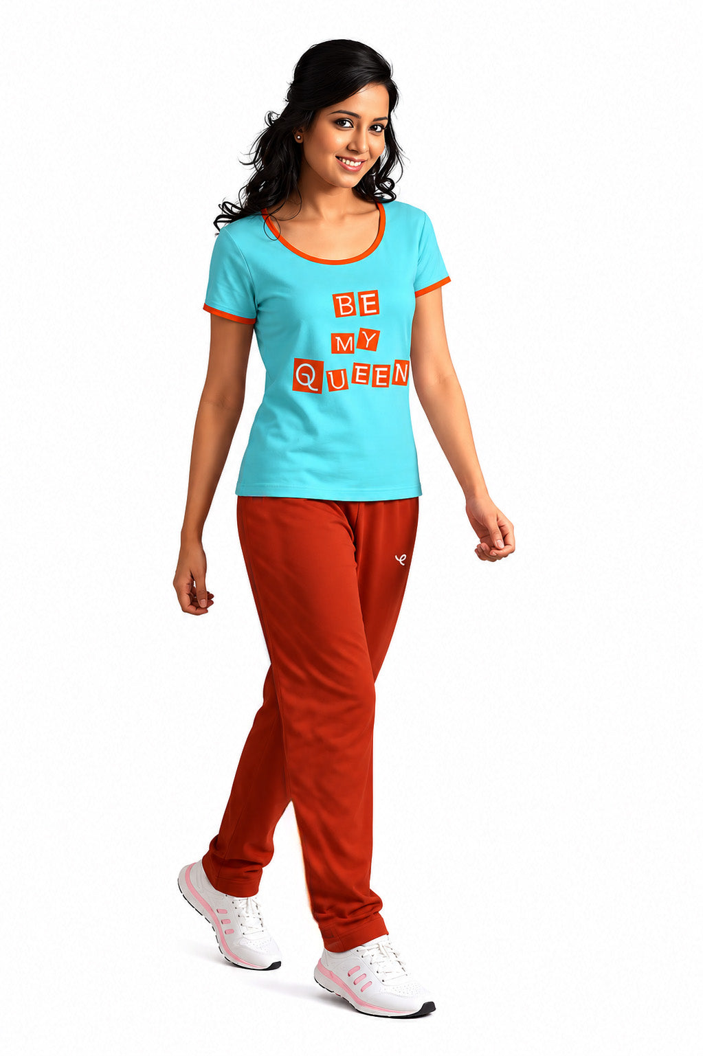 Prisma | Loungewear Set-LT.Blue/DK.Orange Active Wear