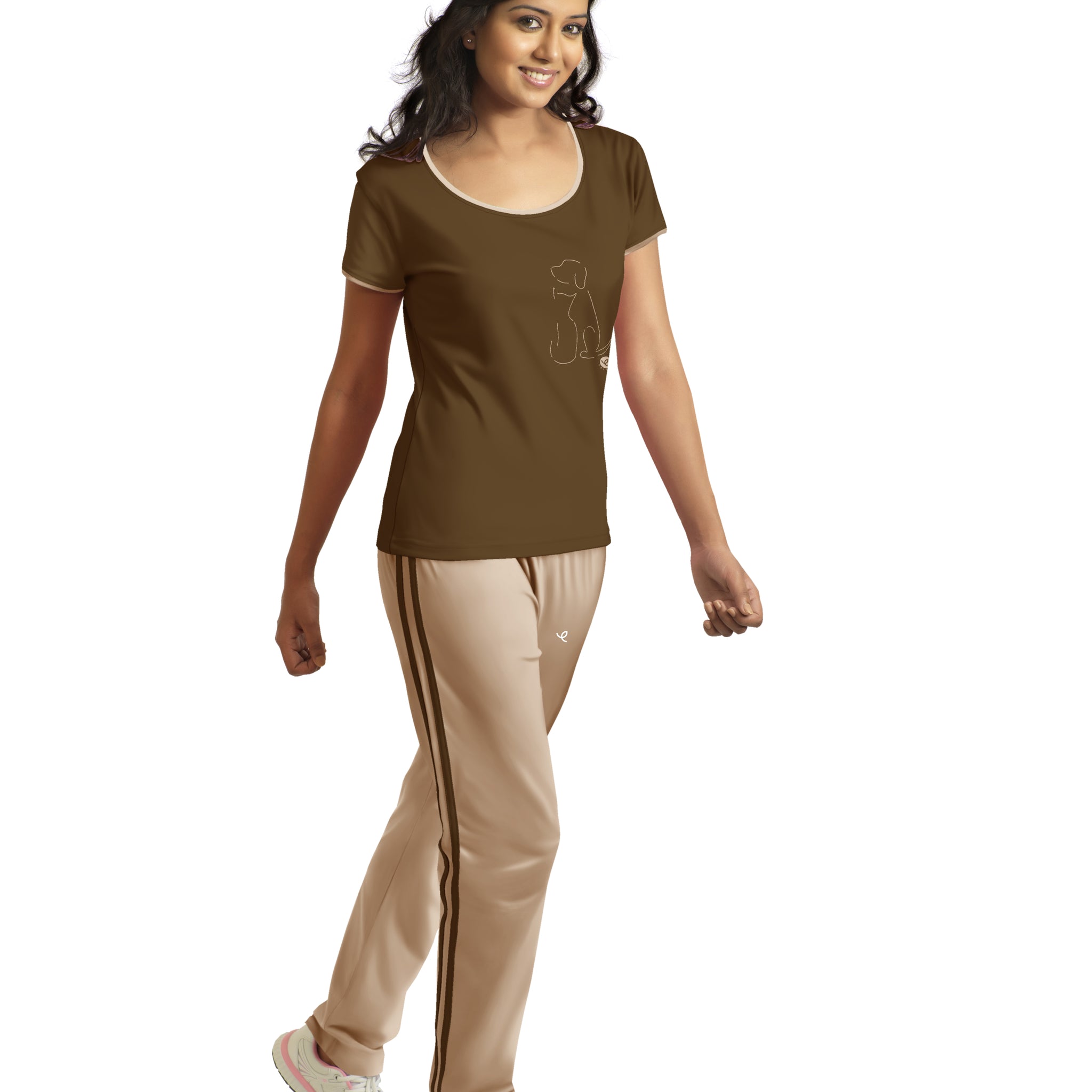 Loungewear Set-Brown-Sand