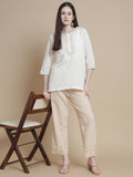 Prisma | Schiffli Pant - Sand Design 2 Fashion Wears