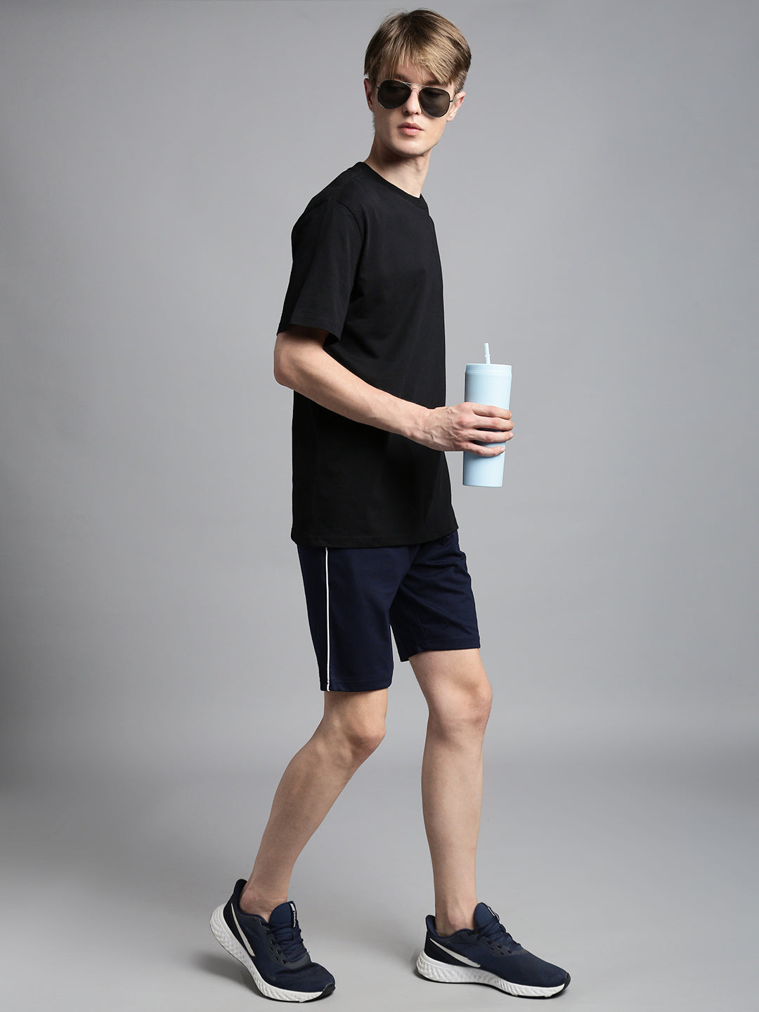 Prisma | Bermudas Zip-Navy Athleisure