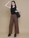 Prisma | Linen Wide Pants - Coffee Active Wear