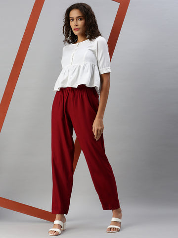 Casual Pant-Frenchwine