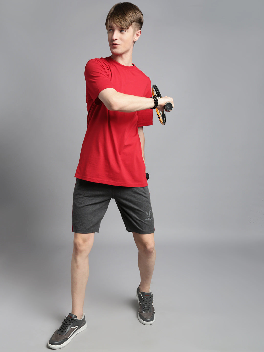 Prisma | Bermudas_Zip-Charcoal Melange Athleisure