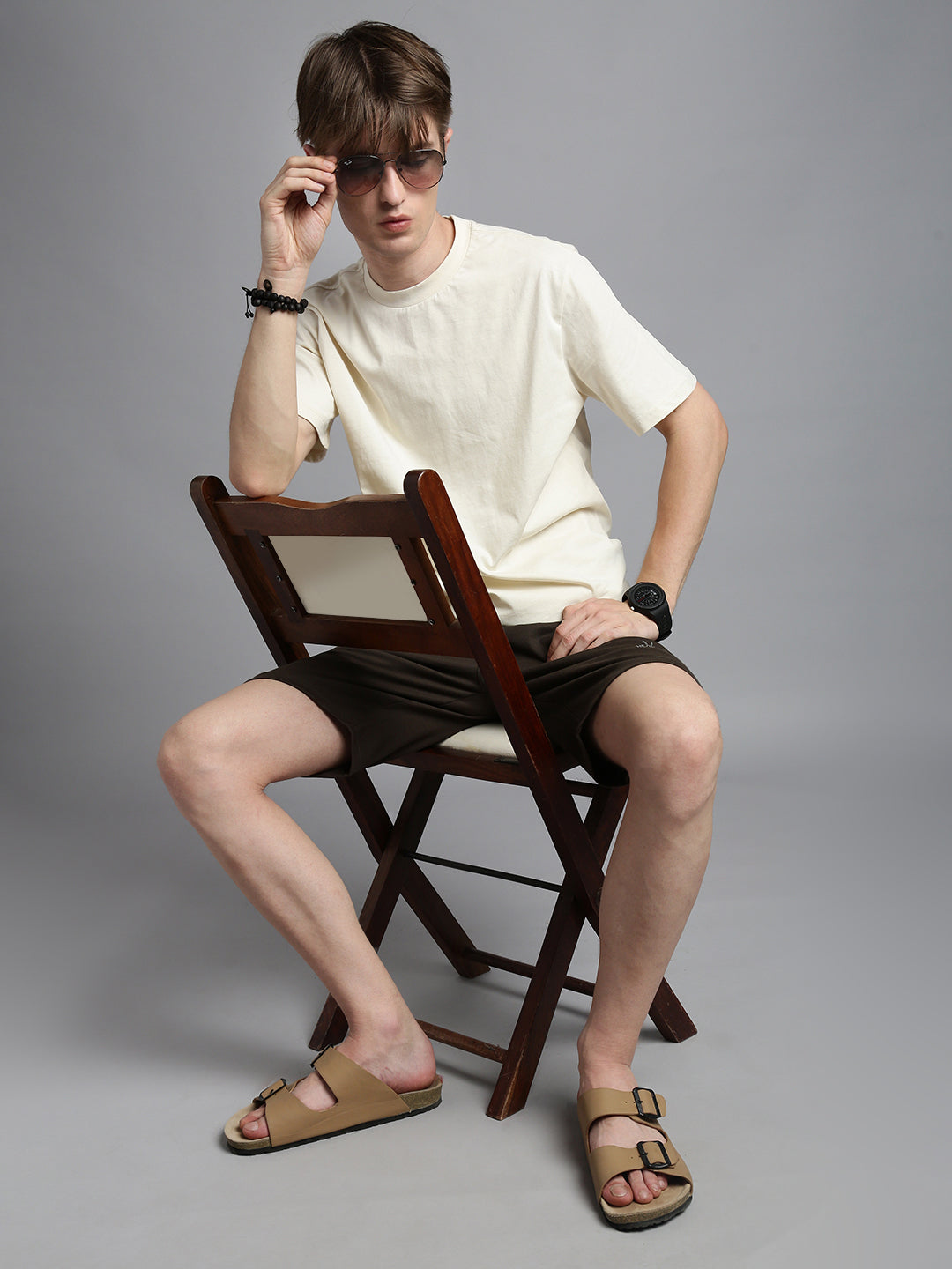 Prisma | Bermudas Zip-Olive Athleisure