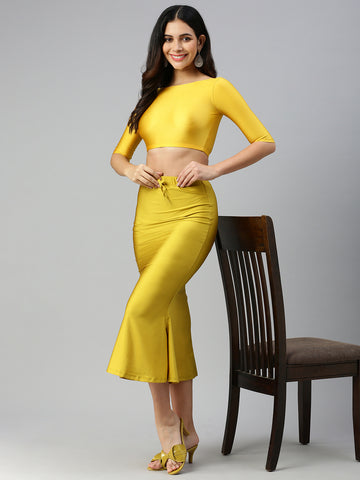 Blouse Elbow Sleeve-Yellow Gold