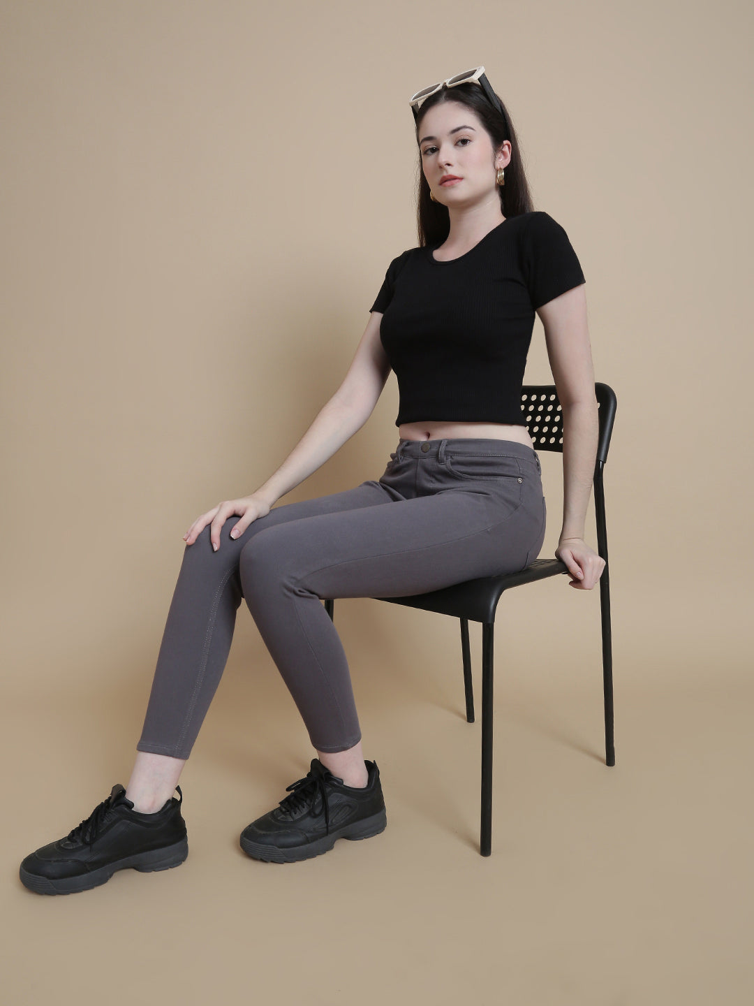 Prisma | Color Jeggings Pocket-Grey Jeggings