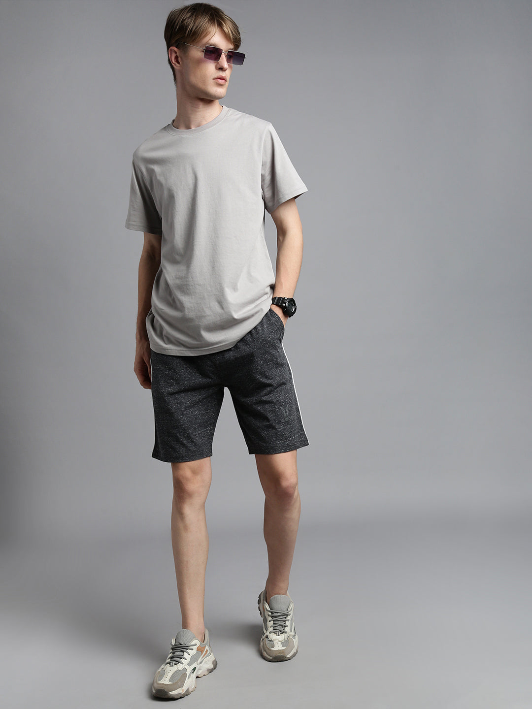 Prisma | Bermudas Zip-Snow Black Athleisure