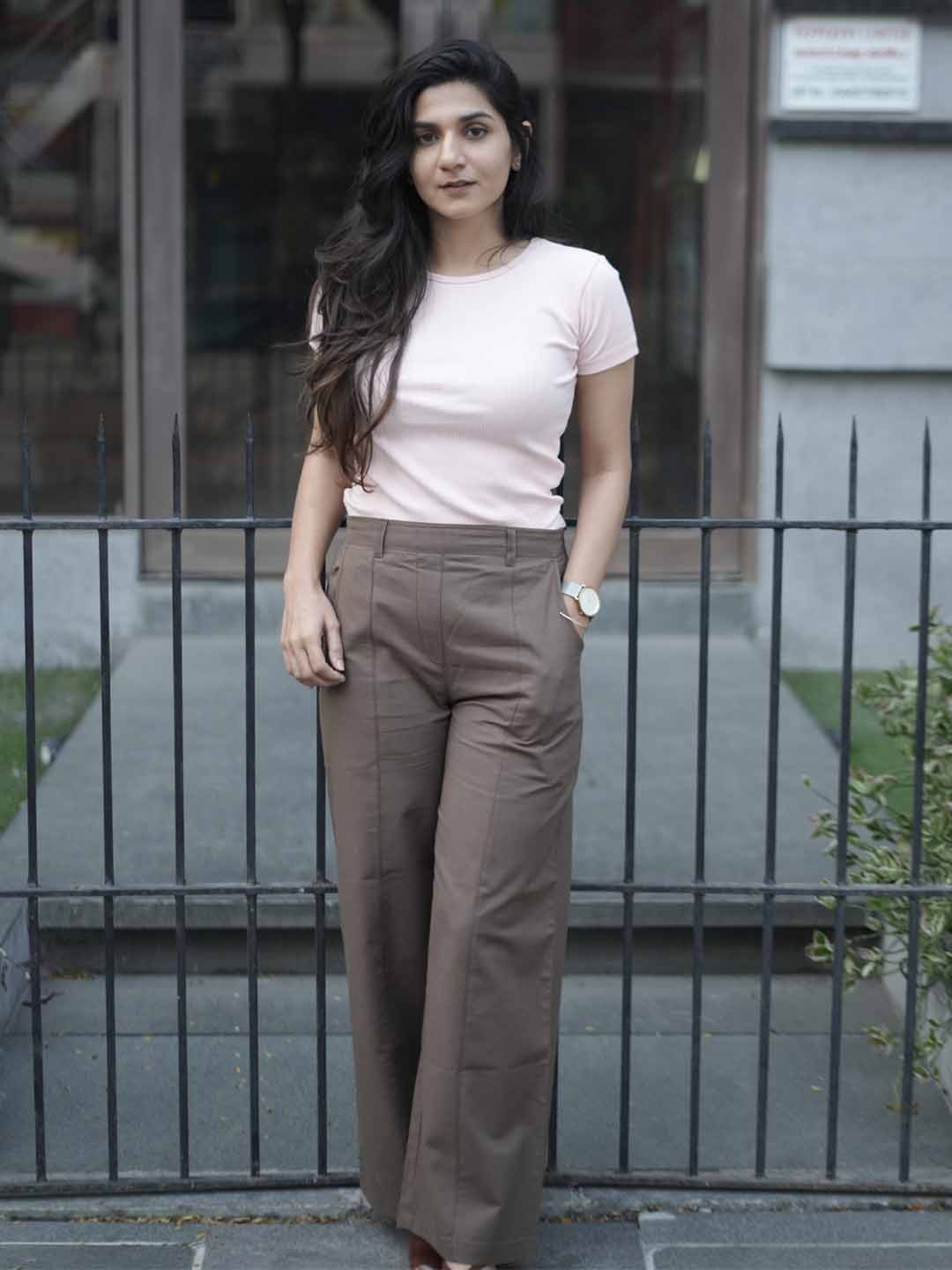 Prisma | Linen Wide Pants - Coffee Active Wear