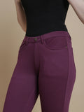 Prisma | Color Jeggings Pocket-Grape Jeggings