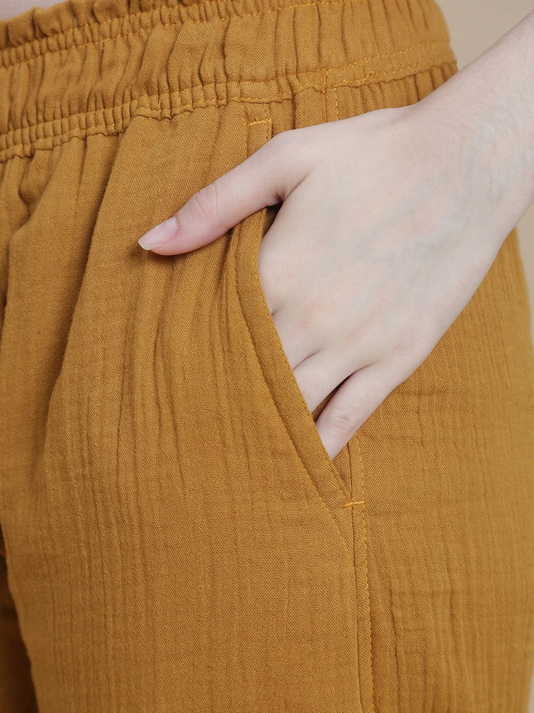 Prisma | Muslin Pant - Privé Collection by Prisma - Mustard Fashion Wears