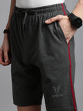 Prisma | Bermudas Zip-Charcoal Melange Athleisure