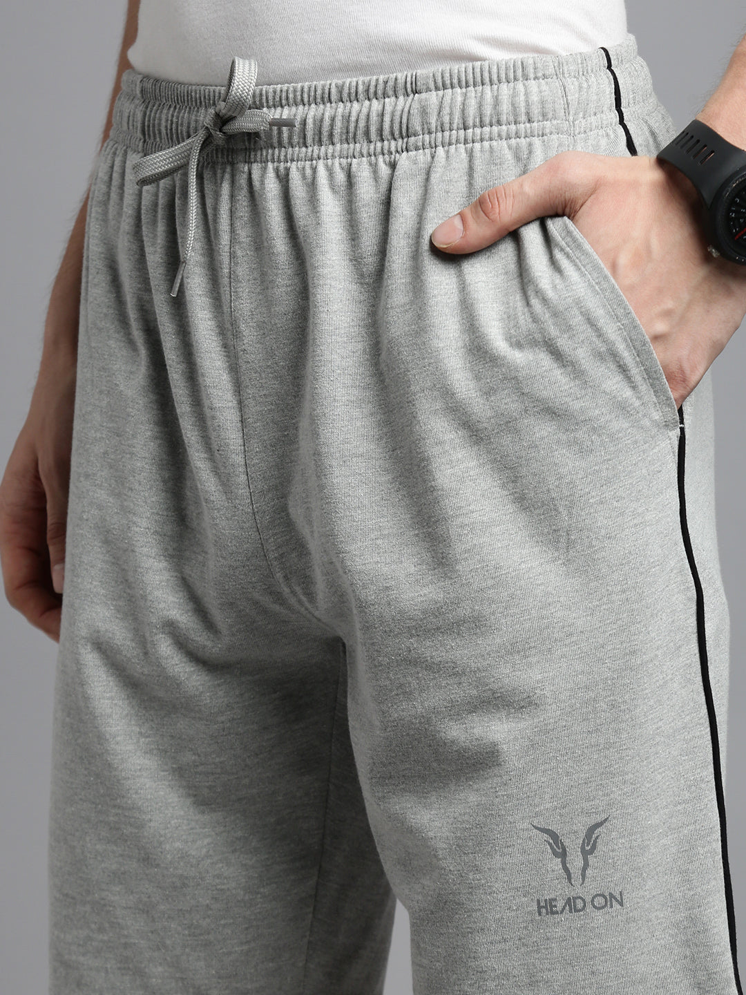 Prisma | Bermudas Zip-Grey Melange Athleisure
