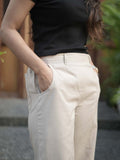 Prisma | Linen Wide Pants - Beige Fashion Wears