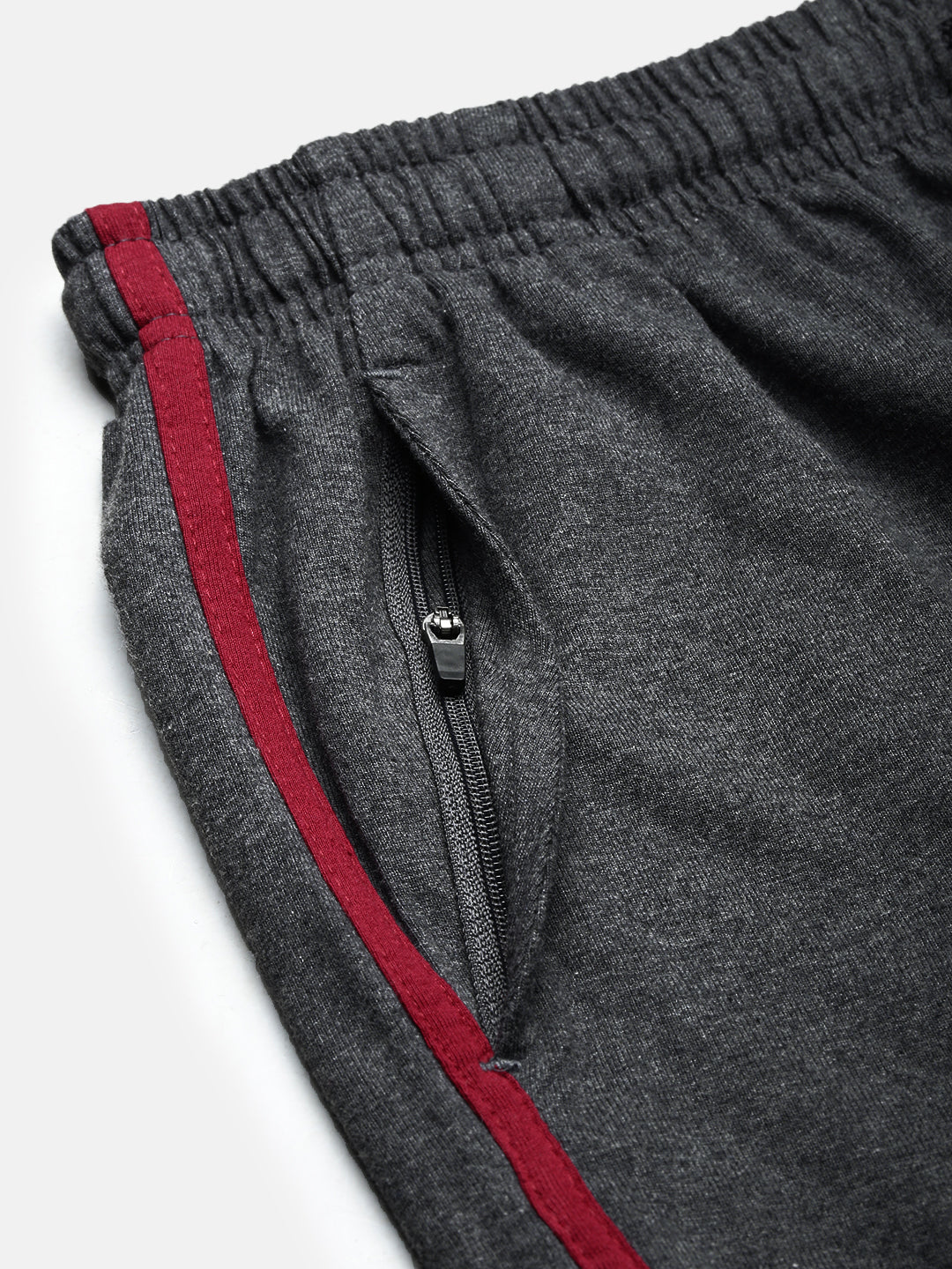 Prisma | Bermudas Zip-Charcoal Melange Athleisure