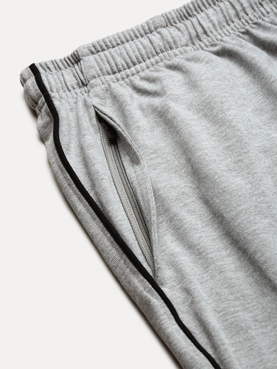 Prisma | Bermudas Zip-Grey Melange Athleisure