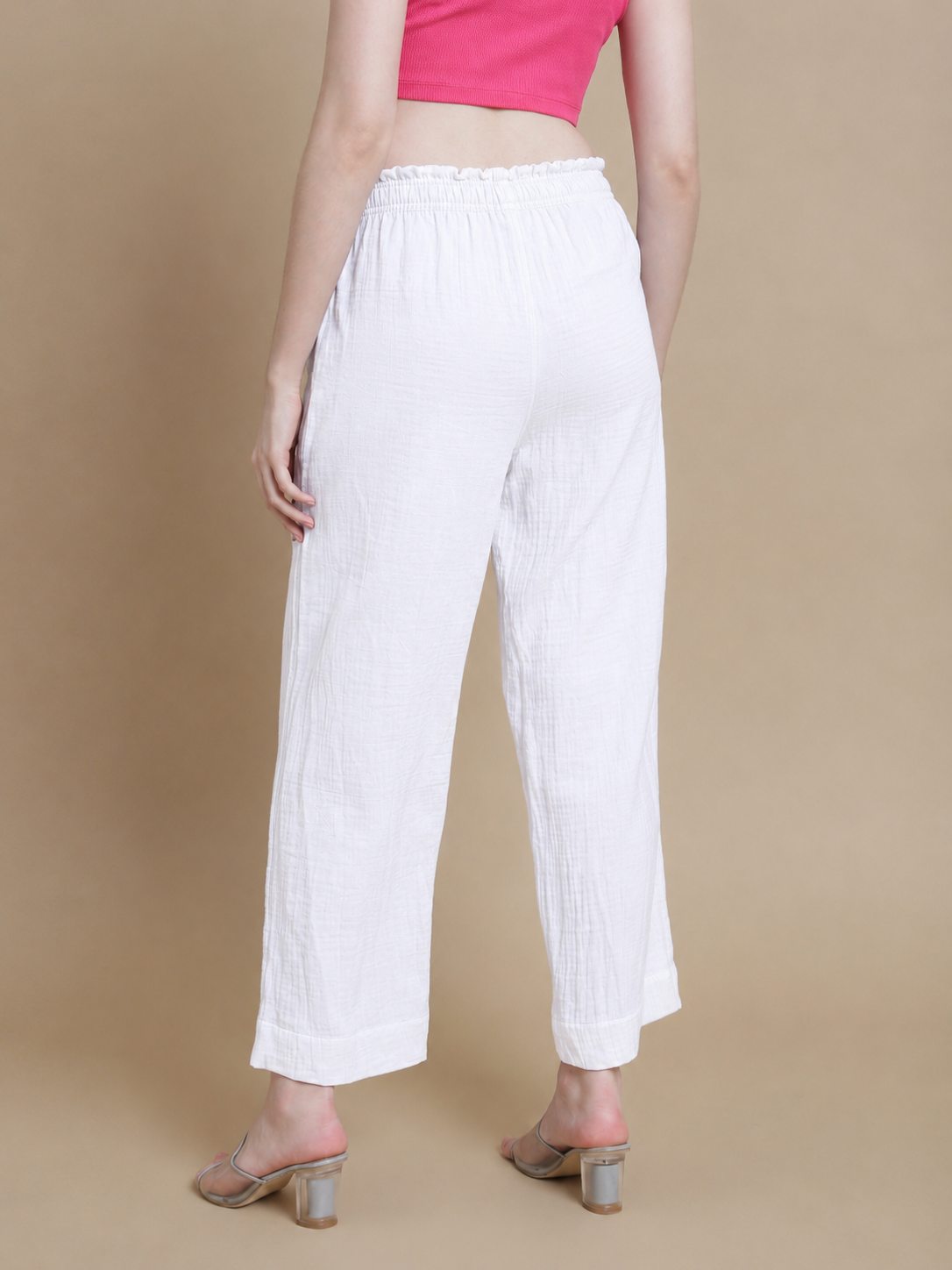 Prisma | Muslin Pant - Privé Collection by Prisma - White Fashion Wears