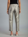 Prisma | Metallic Pant-Silver Fashion Wears