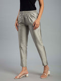 Prisma | Metallic Pant-Silver Fashion Wears