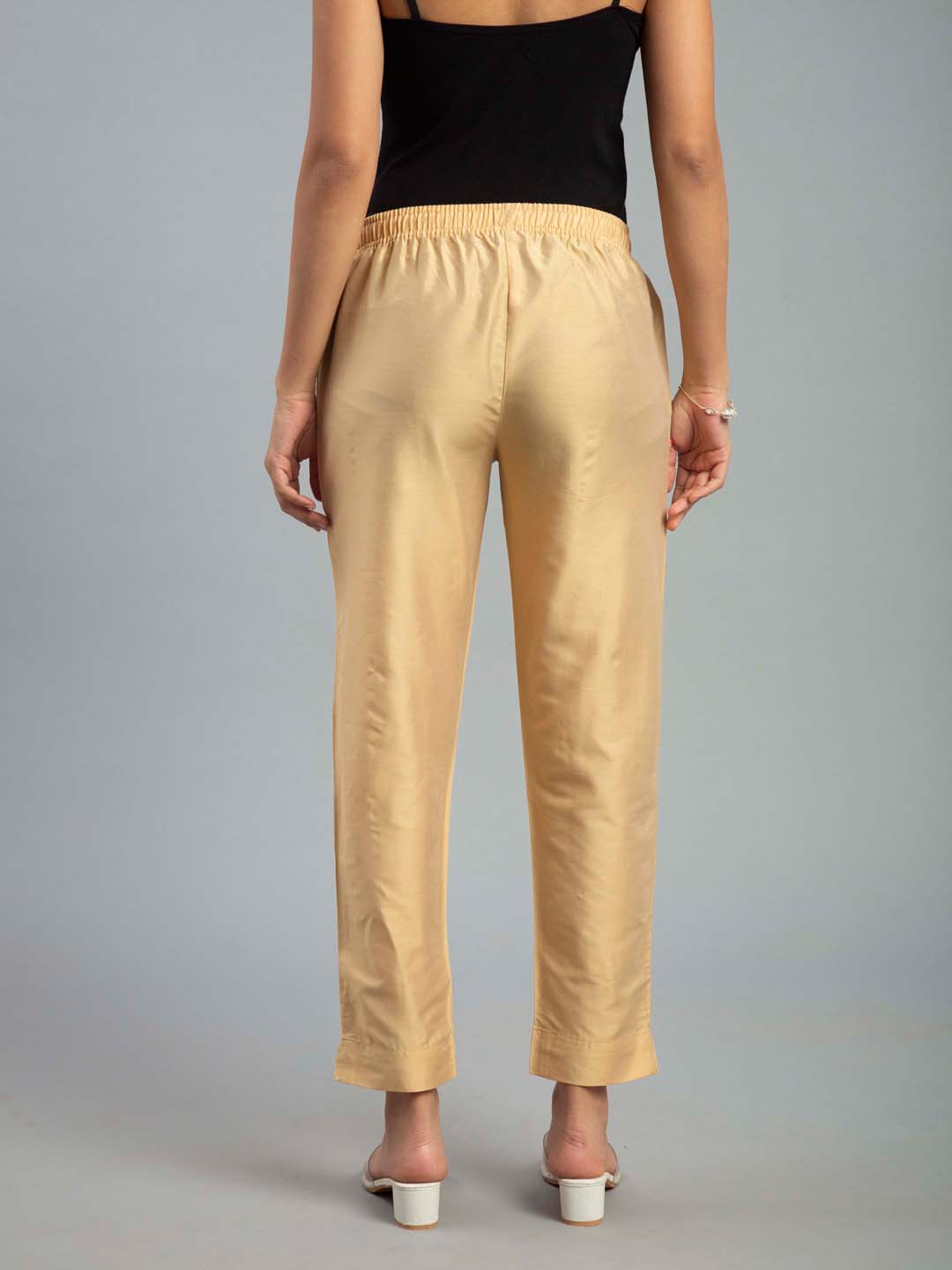 Prisma | Metallic Pant-Gold Fashion Wears