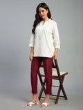 Prisma | Metallic Pant-French Wine Fashion Wears