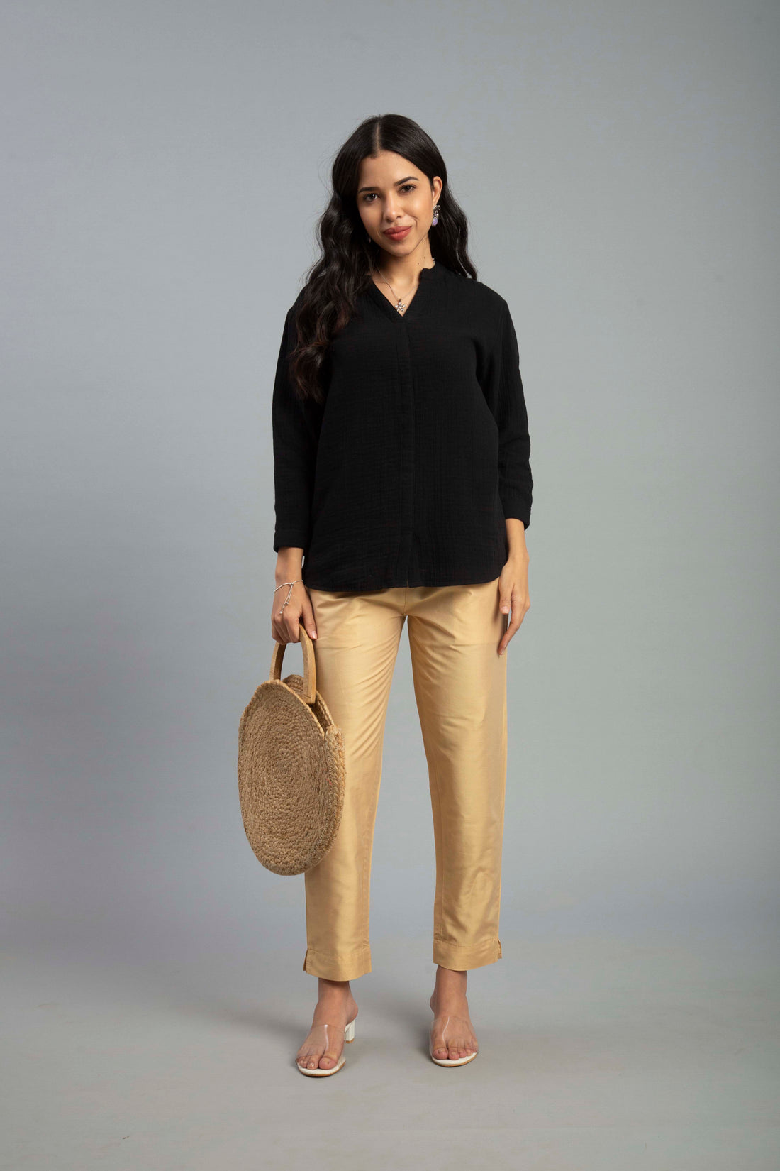 Prisma | Metallic Pant-Gold Fashion Wears