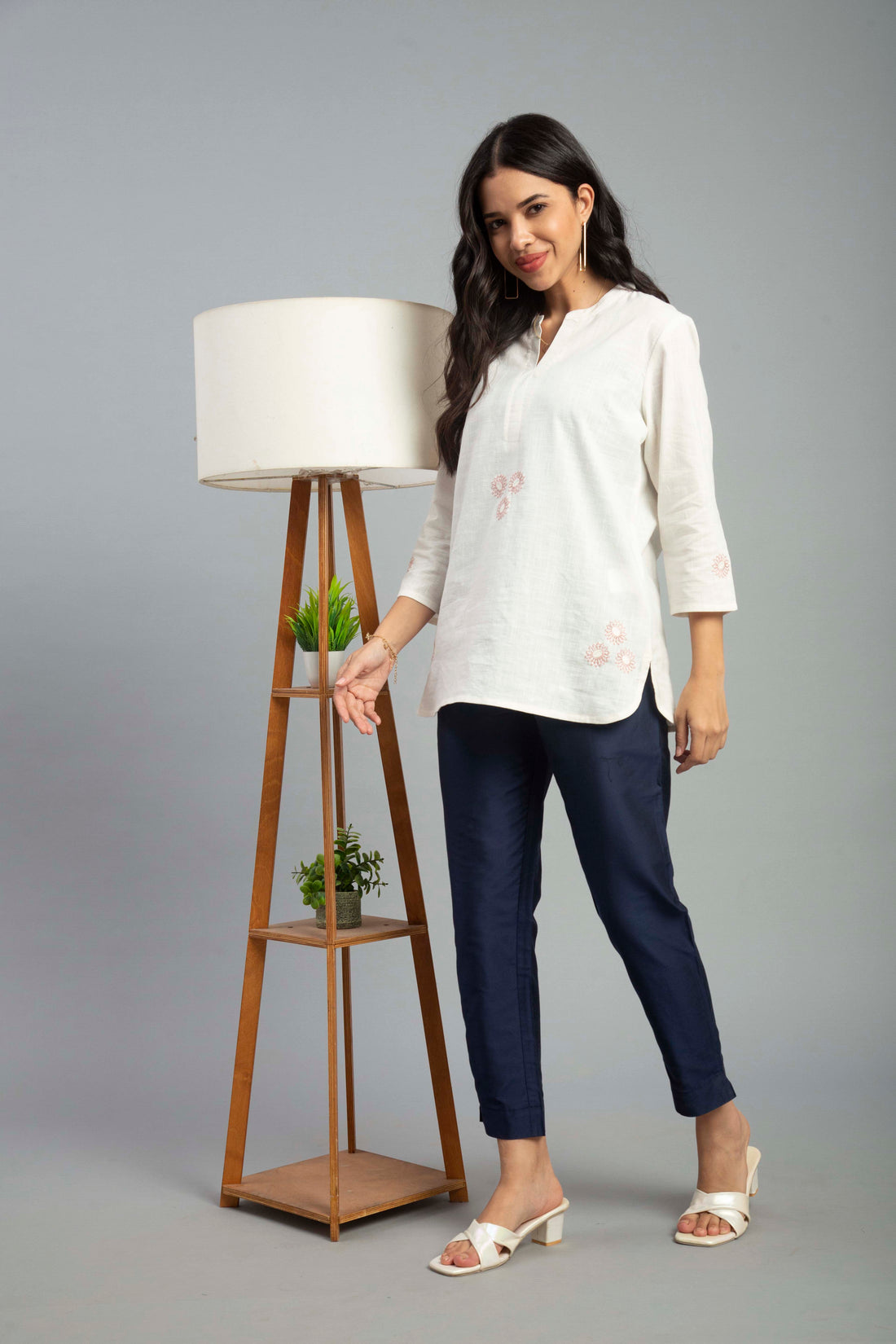 Prisma | Metallic Pant-Navy Fashion Wears