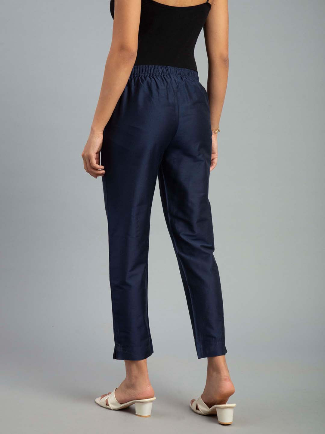 Prisma | Metallic Pant-Navy Fashion Wears