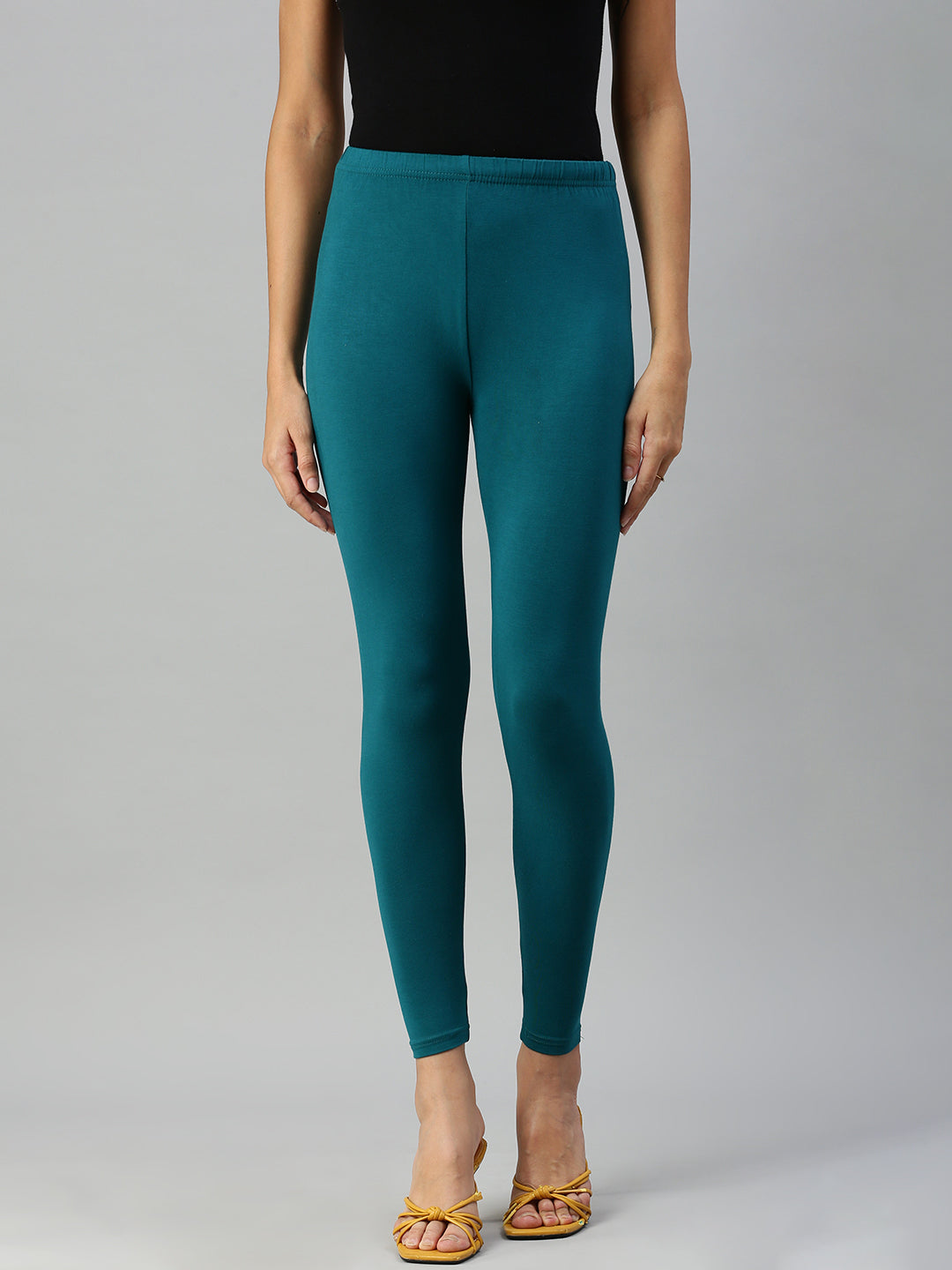 Prisma | Ankle Leggings-Teal Leggings