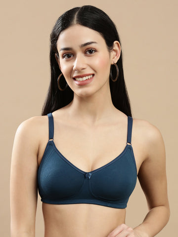 Prisma | Body Fit ( Moulded Encircle Bra)-Teal Lingerie