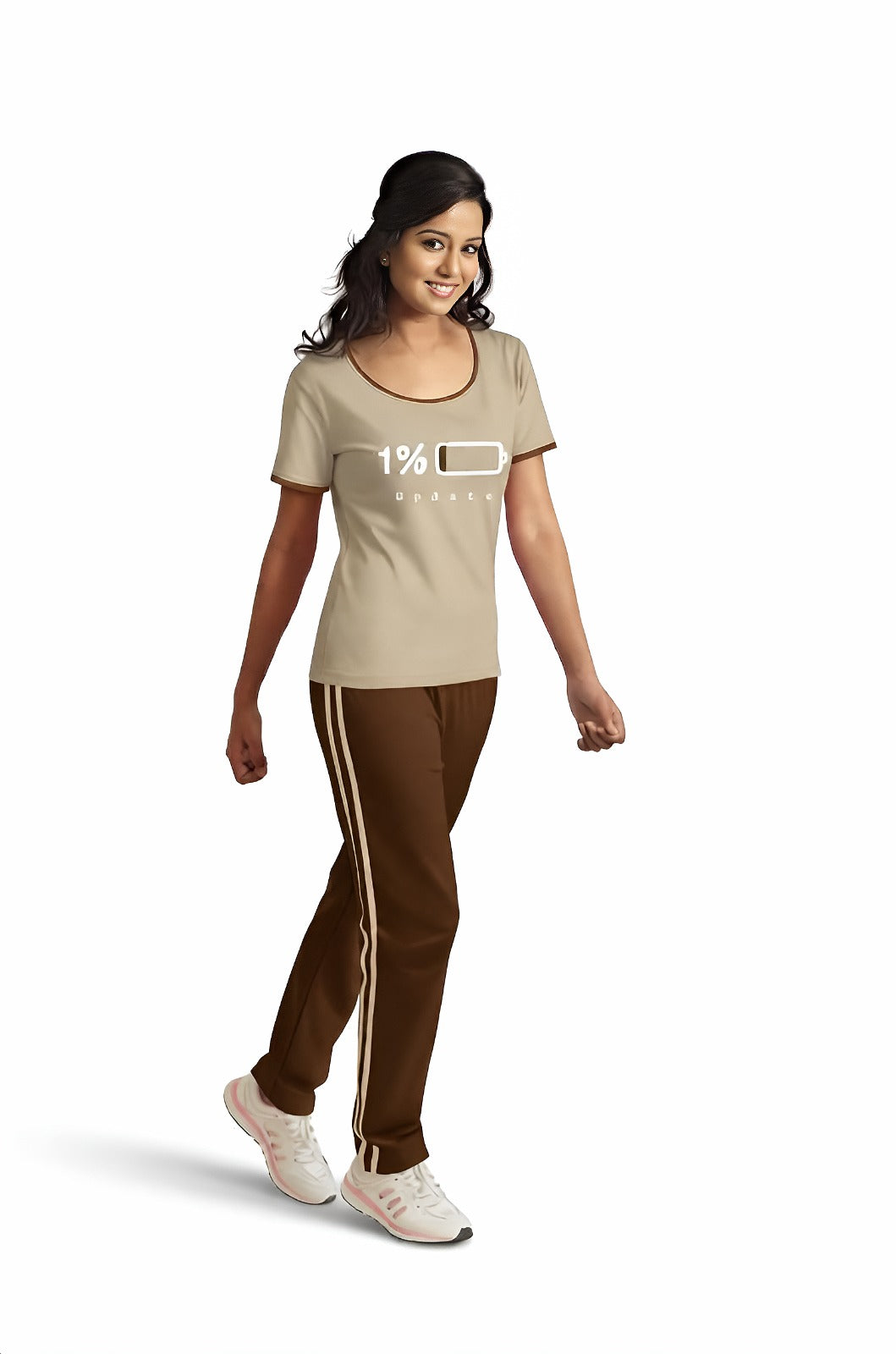 Prisma | Loungewear Set-Beige - Brown Active Wear
