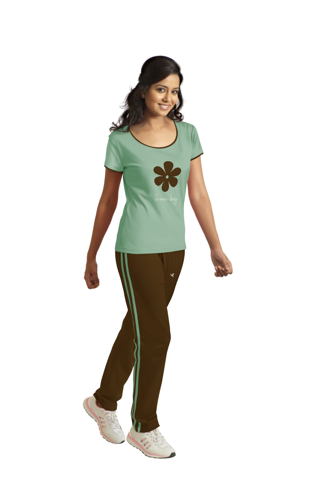 Prisma | Loungewear Set-P.Green-R.Raisin Active Wear