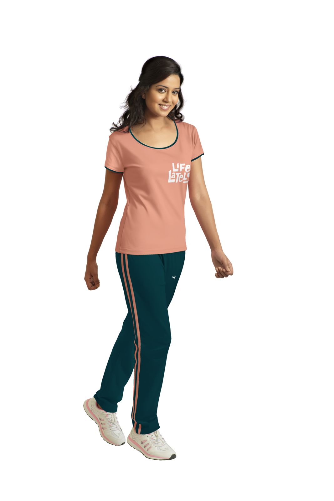 Prisma | Loungewear Set-Coral-Teal Active Wear