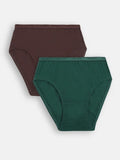 Prisma | Hipster (OE-Outer Elastic) (Pack of 2)-Plain Assorted Lingerie
