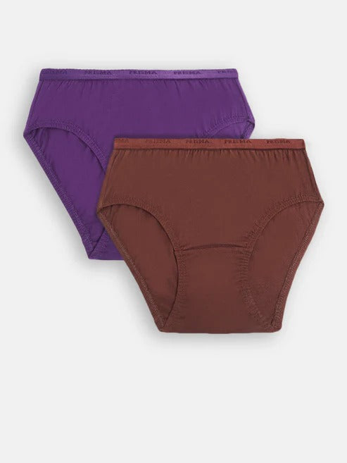 Prisma | Hipster (OE-Outer Elastic) (Pack of 2)-Plain Assorted Lingerie