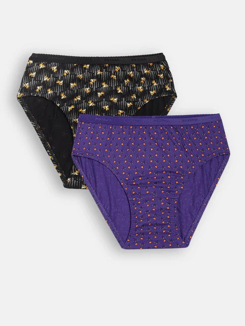 Prisma | Hipster (OE-Outer Elastic) (Pack of 2)-Print Assorted Lingerie