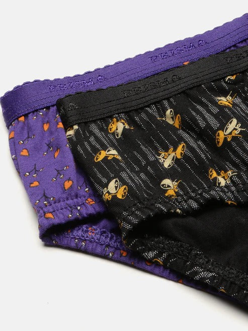 Prisma | Hipster (OE-Outer Elastic) (Pack of 2)-Print Assorted Lingerie