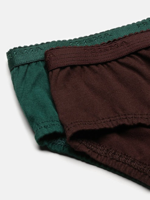 Prisma | Hipster (OE-Outer Elastic) (Pack of 2)-Plain Assorted Lingerie