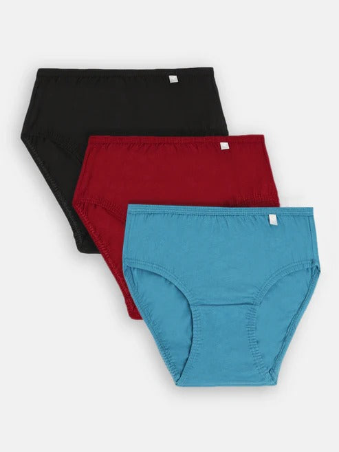 Prisma | Hipster (IE-Invisible Elastic) (Pack of 3)-Plain Assorted Lingerie