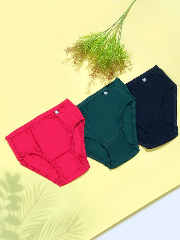 Prisma | Hipster (IE-Invisible Elastic) (Pack of 3)-Plain Assorted Lingerie