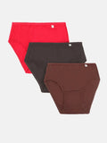 Prisma | Hipster (IE-Invisible Elastic) (Pack of 3)-Plain Assorted Lingerie