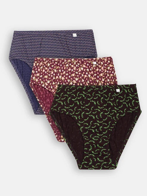 Prisma | Hipster (IE-Invisible Elastic) (Pack of 3)-Print Assorted Lingerie