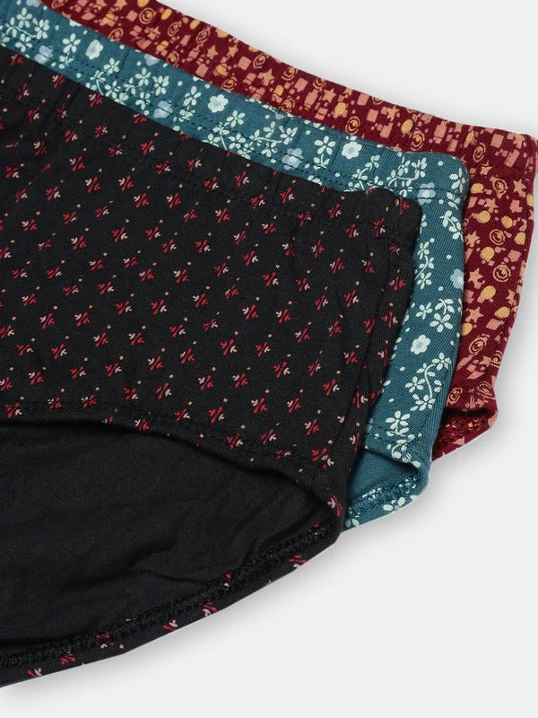 Prisma | High Waist (IE-Invisible Elastic) (Pack of 3)-Print Assorted Lingerie