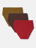 Prisma | High Waist (IE-Invisible Elastic) (Pack of 3)- Plain Assorted Lingerie