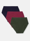 Prisma | High Waist (IE-Invisible Elastic) (Pack of 3)- Plain Assorted Lingerie