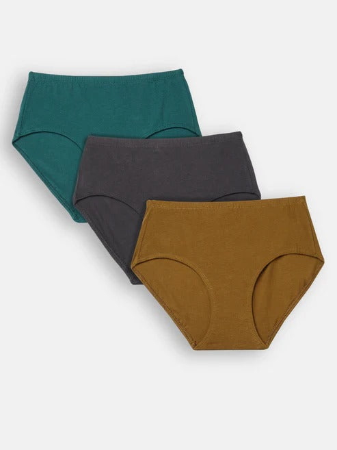 Prisma | High Waist (IE-Invisible Elastic) (Pack of 3)- Plain Assorted Lingerie