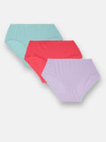 Prisma | High Waist Panty(OE-Outer Elastic) (Pack of 3)-Plain Assorted Lingerie