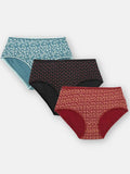 Prisma | High Waist Panty(OE-Outer Elastic) (Pack of 3)- Print Assorted Lingerie