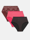 Prisma | High Waist Panty(OE-Outer Elastic) (Pack of 3)- Print Assorted Lingerie
