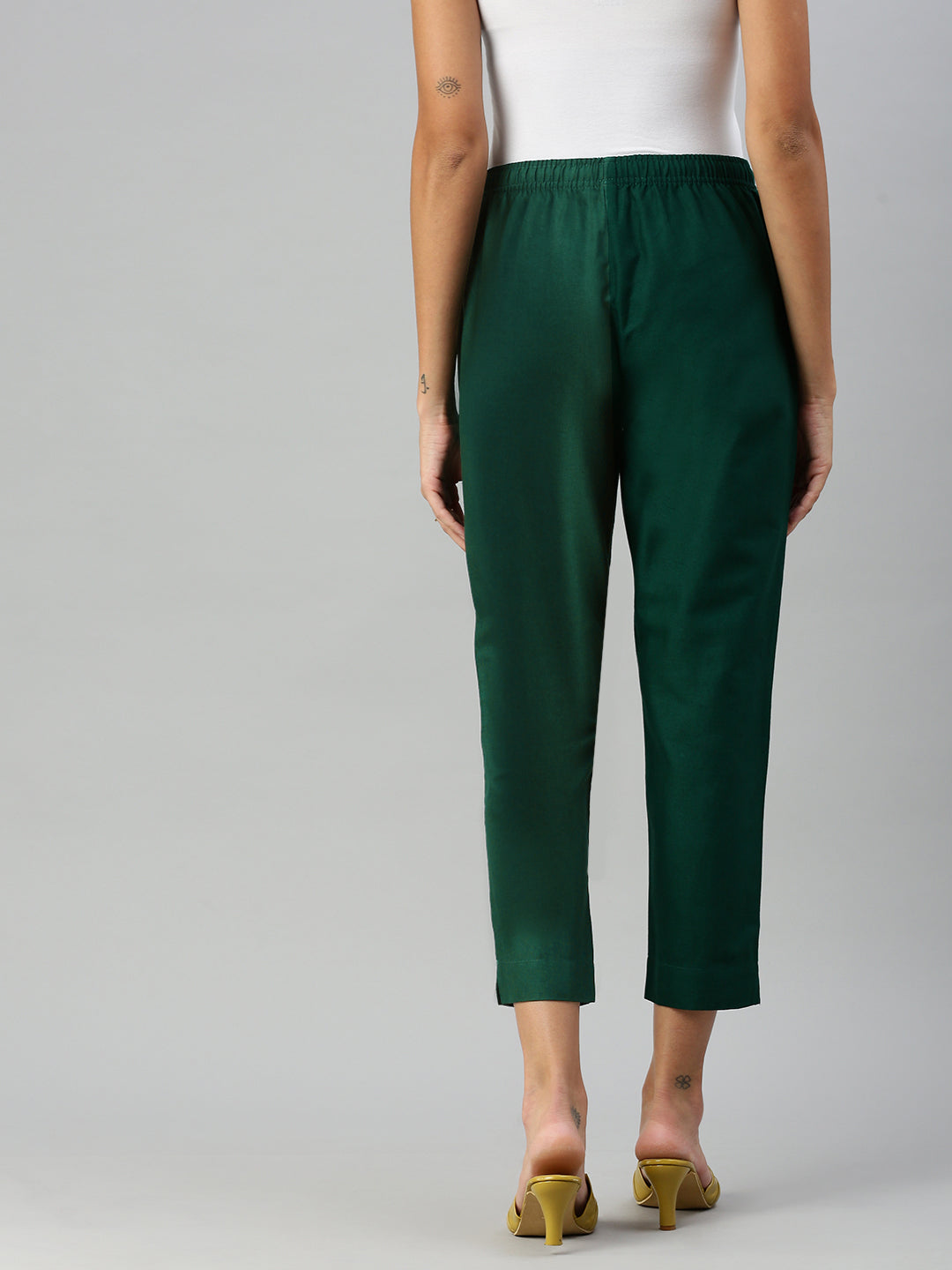 Prisma | Woven Kurti Pant-Bottle Green Fashion Wears